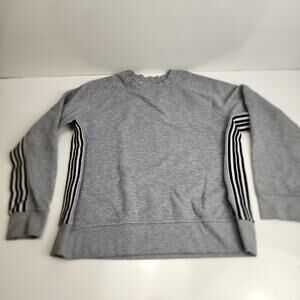 AVIA Gray Long Sleeve Sweatshirt w/ Reflective Side Stripes Women's Size L